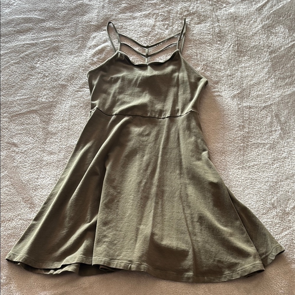 Olive Green Strappy Dress